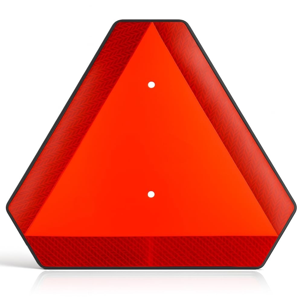 Warning Vehicle Alert Sign Reflective Triangle Car Slow Moving Safety Golf Cart