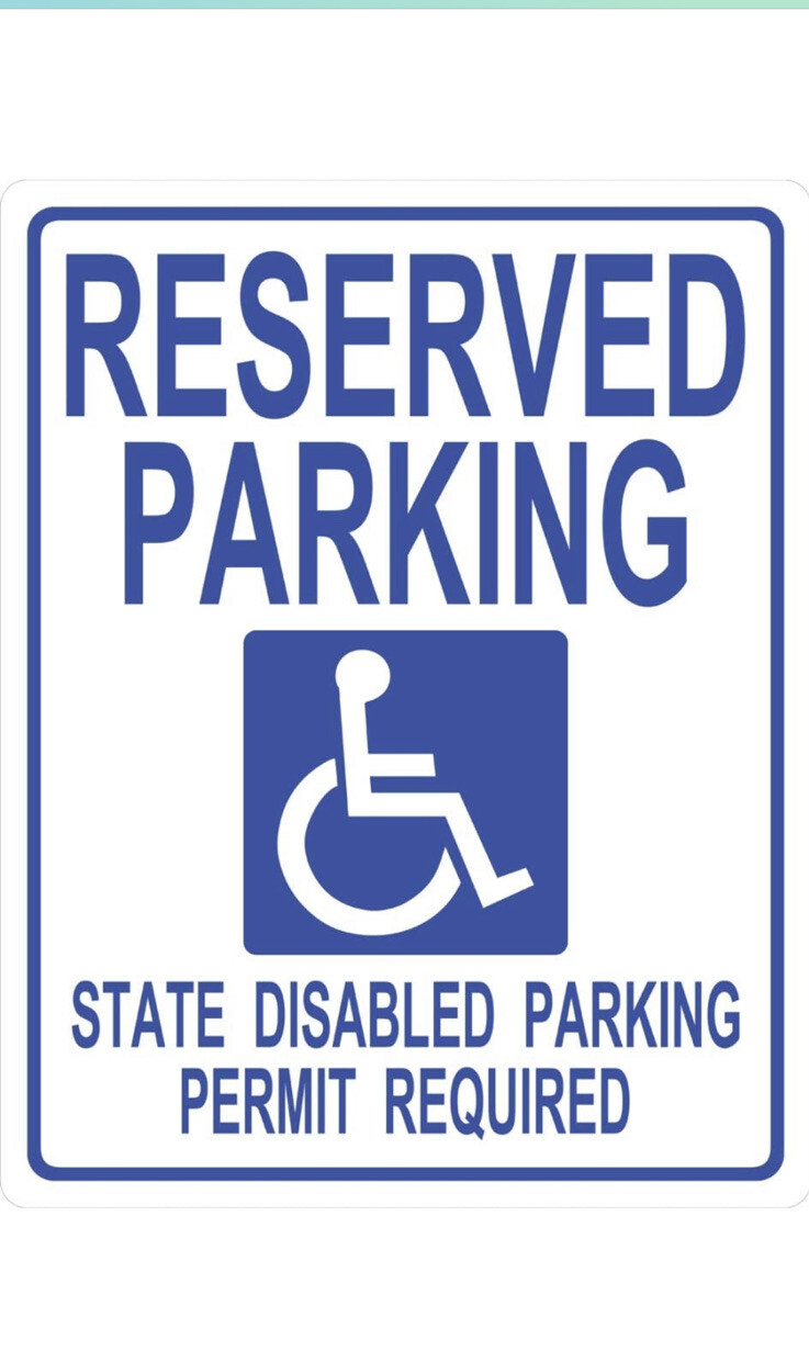 3X Hillman 45231 Reserved Handicap Parking Sign, 15″ x 19″, Blue Vinyl USA