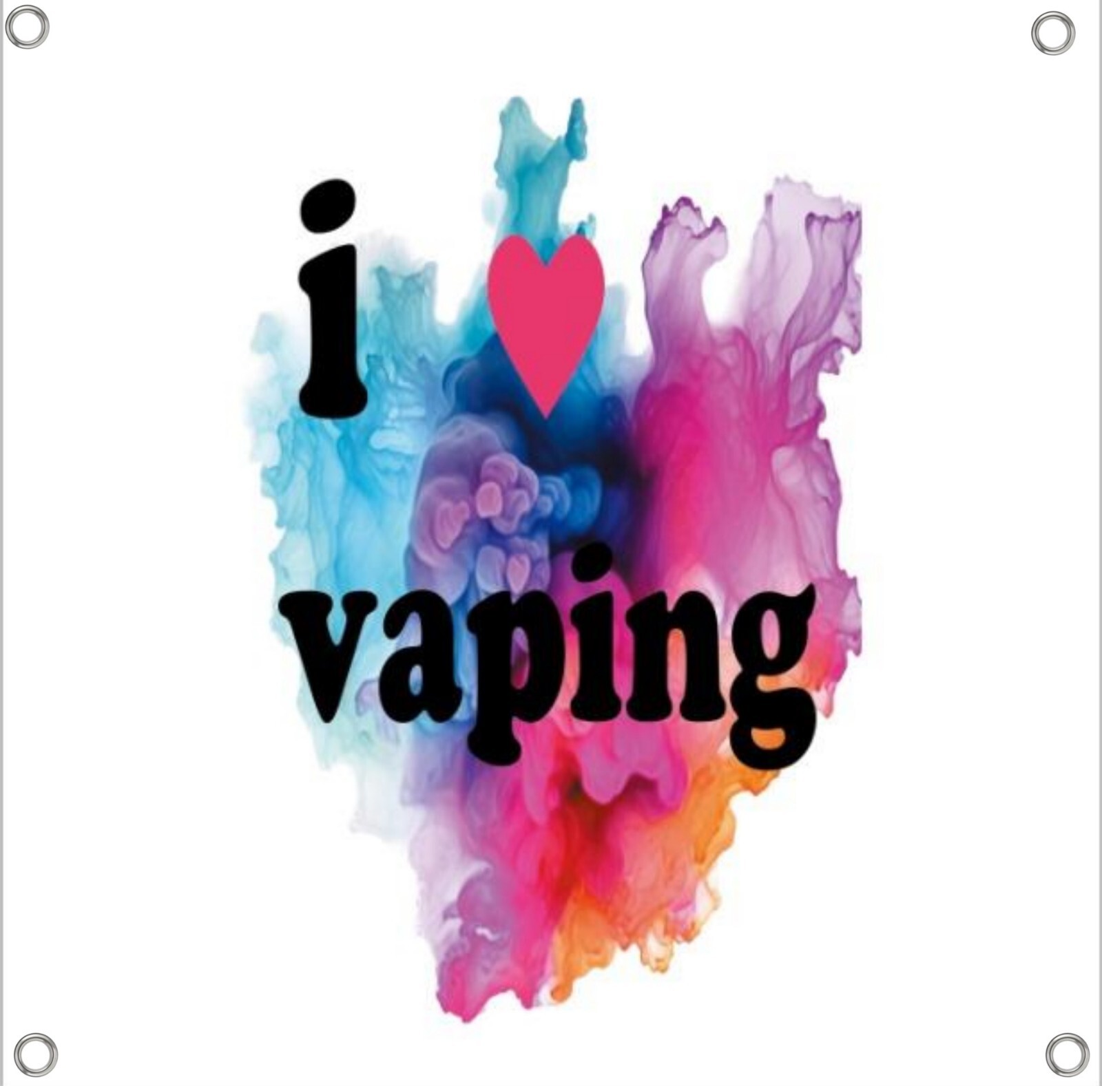 I LUV VAPNG VAPE SMOKE SHOP Banner Polyester with grommets VAPE 3X3FT