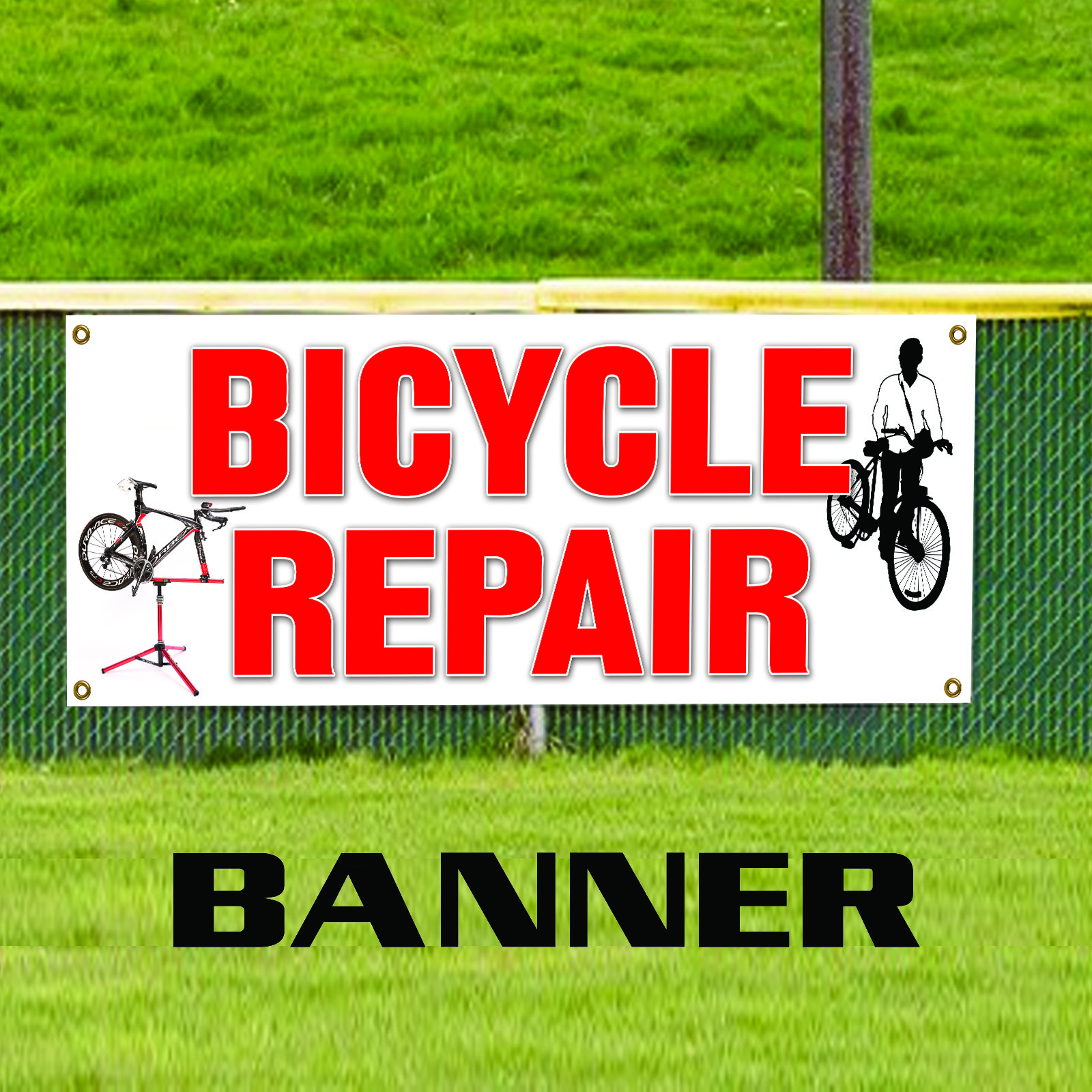 Bicycle Repair Vinyl Banner Garage Workshop Cycle Shop Advertising Banner Sign
