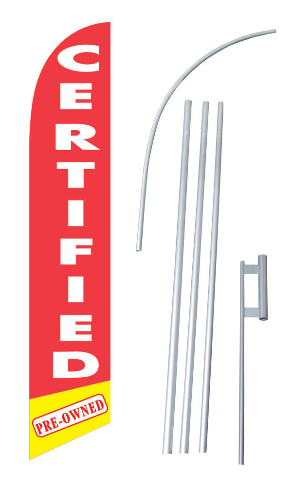 Certified Red Windless Swooper Flag Kit