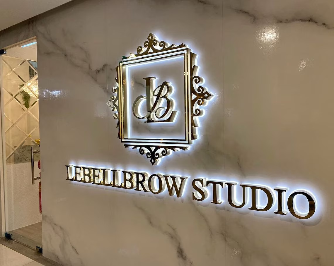 Metal 3D Back lit LED Storefront Business Logo Back light Custom 3D Letter Signs