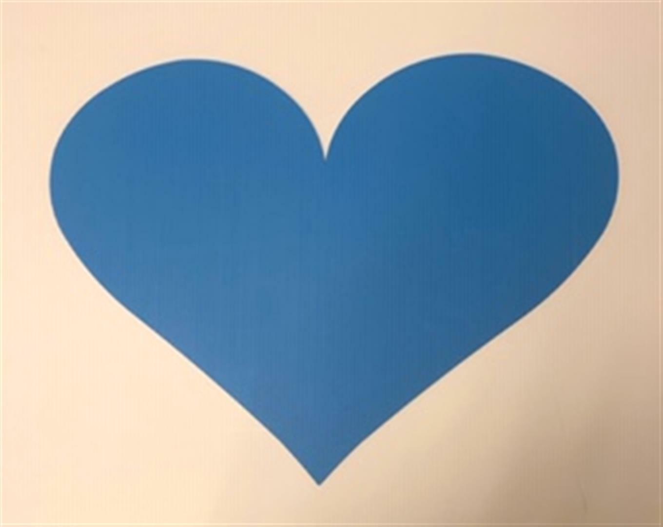 (10 Pk) Yard Signs Heart Shape – Light Blue – 17.5″ x 23.88″ – with H-Stakes