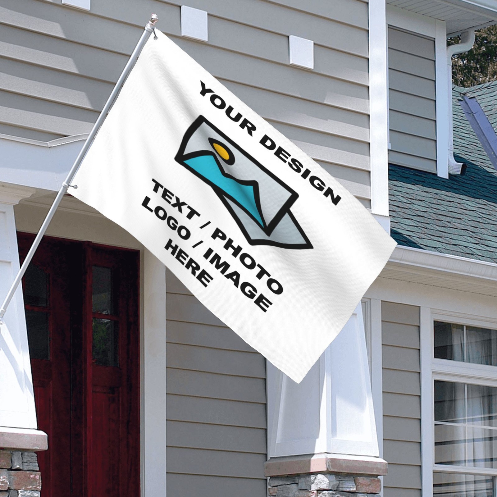 Custom Flag Personalized Flags – Print Your Own Logo Image Text USA