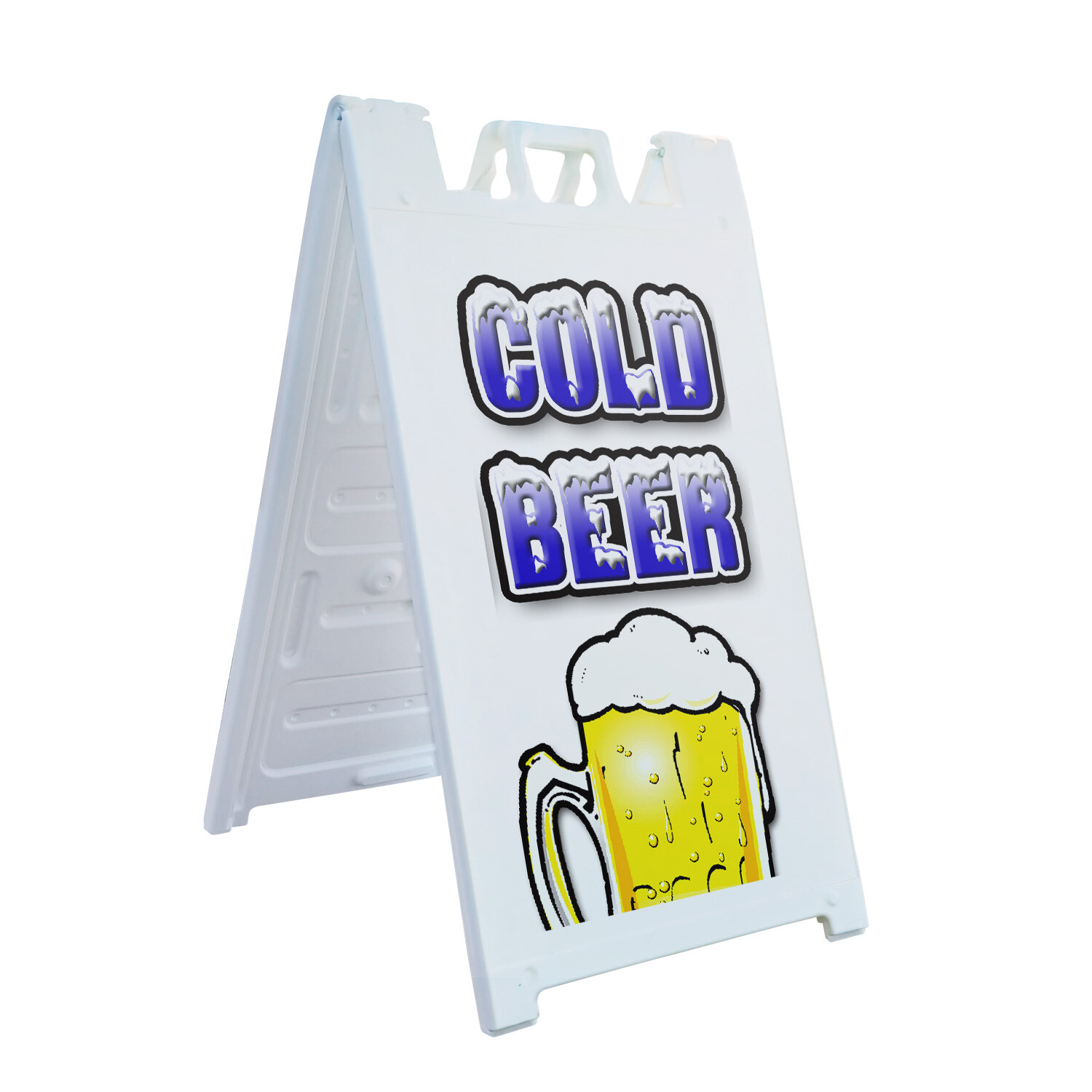 A-frame Sidewalk Cold Beer 24″ x 36″ Double Sided A-Frame Sidewalk Sign