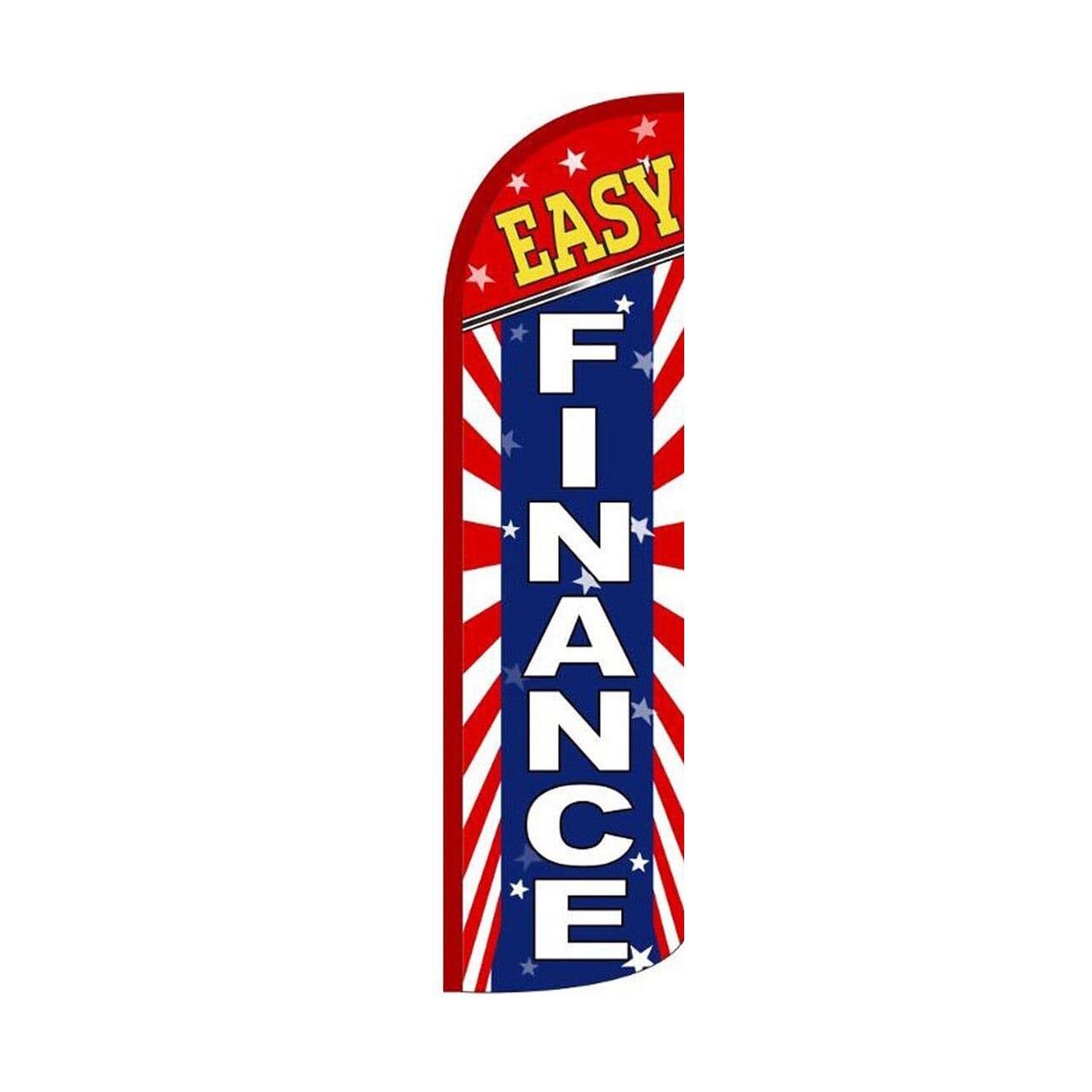Easy-Finance Swooper Flutter Feather Flag | 3ft W x 11.5ft Tall