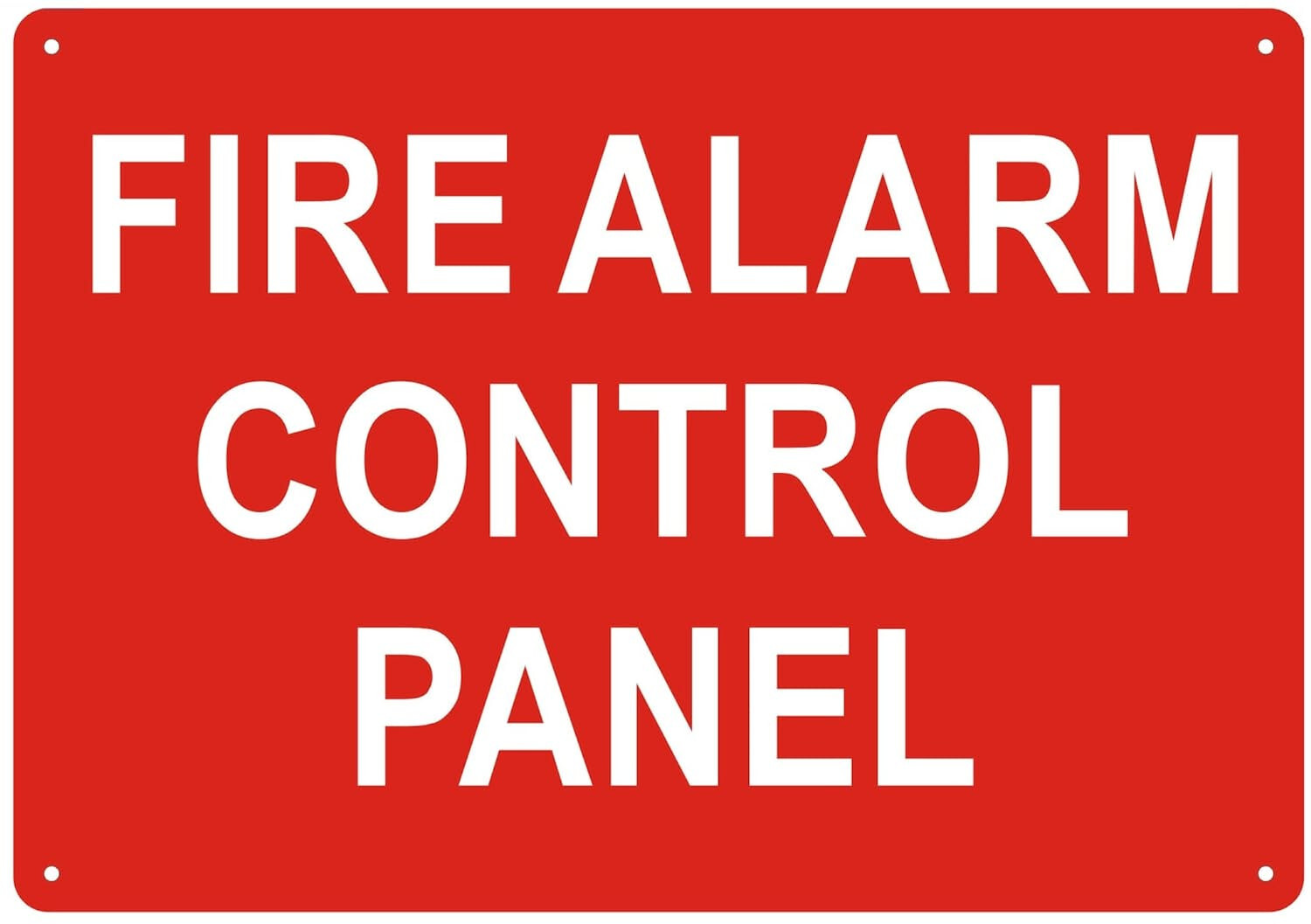 FACP FIRE ALARM CONTROL PANEL SIGN (7X10 RED, ALUMINUM)