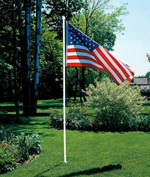 USA Flag with 10ft Flag Pole 3×5 Pole Aluminum 10ft – All Included