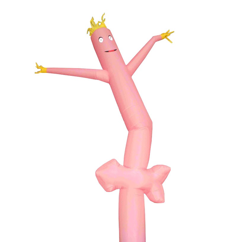 Advertising Inflatable Tube Man 18ft Pink Arrow Blow Up Wavy Fly Guy No Blower