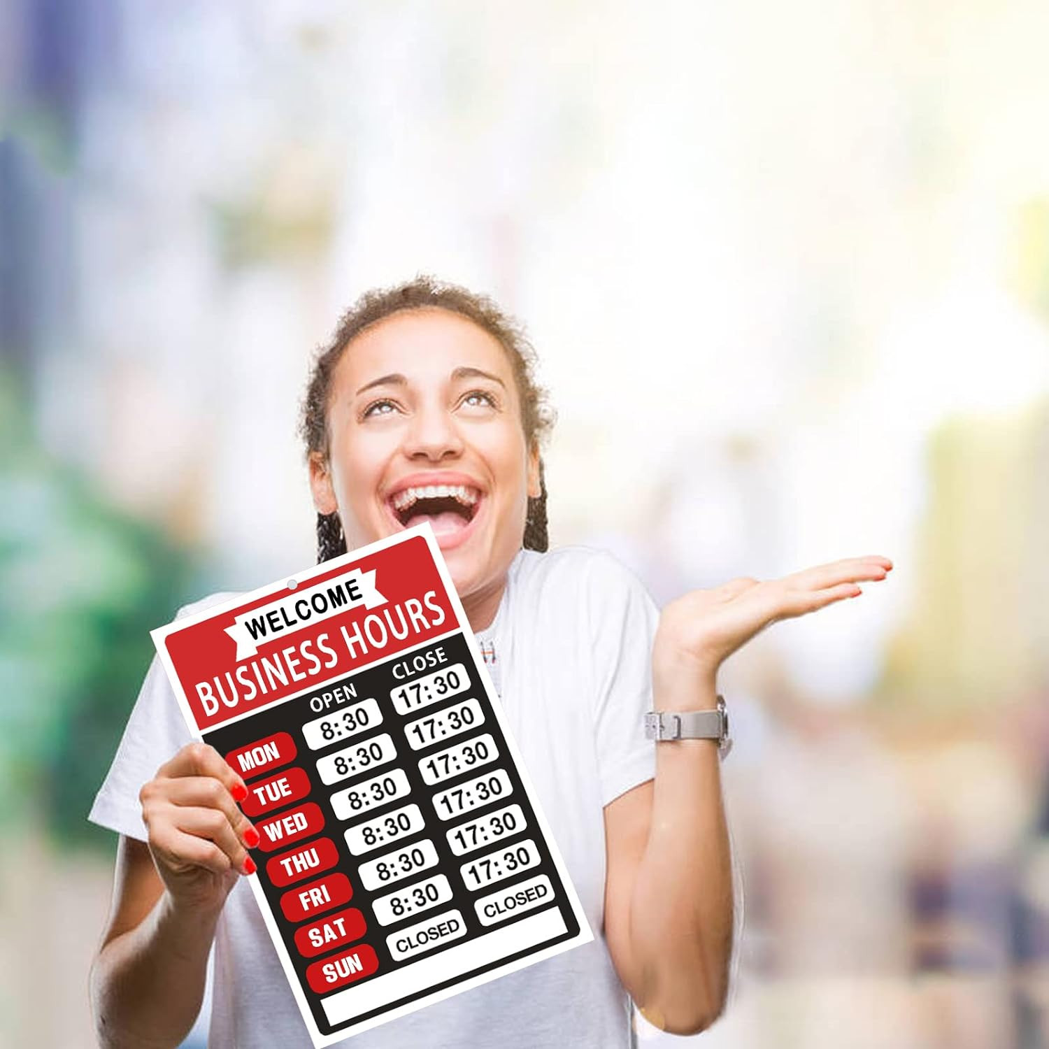 Business Hours Sign Opening Hour Sign Kit Changeable Store Hours Sign Hours of O