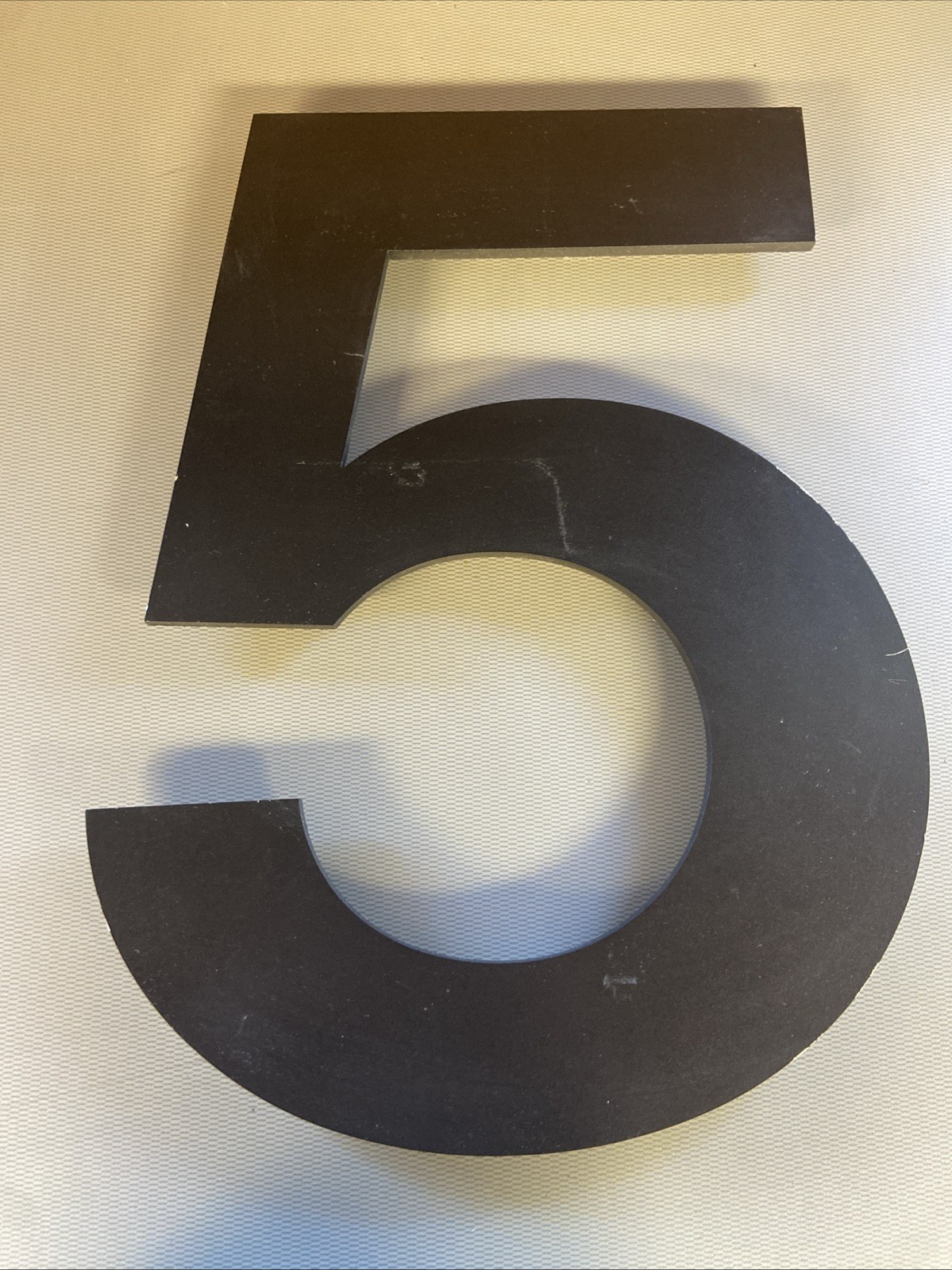Aluminum Metal Sign Advertising Letter 16” Tall Large Number 5