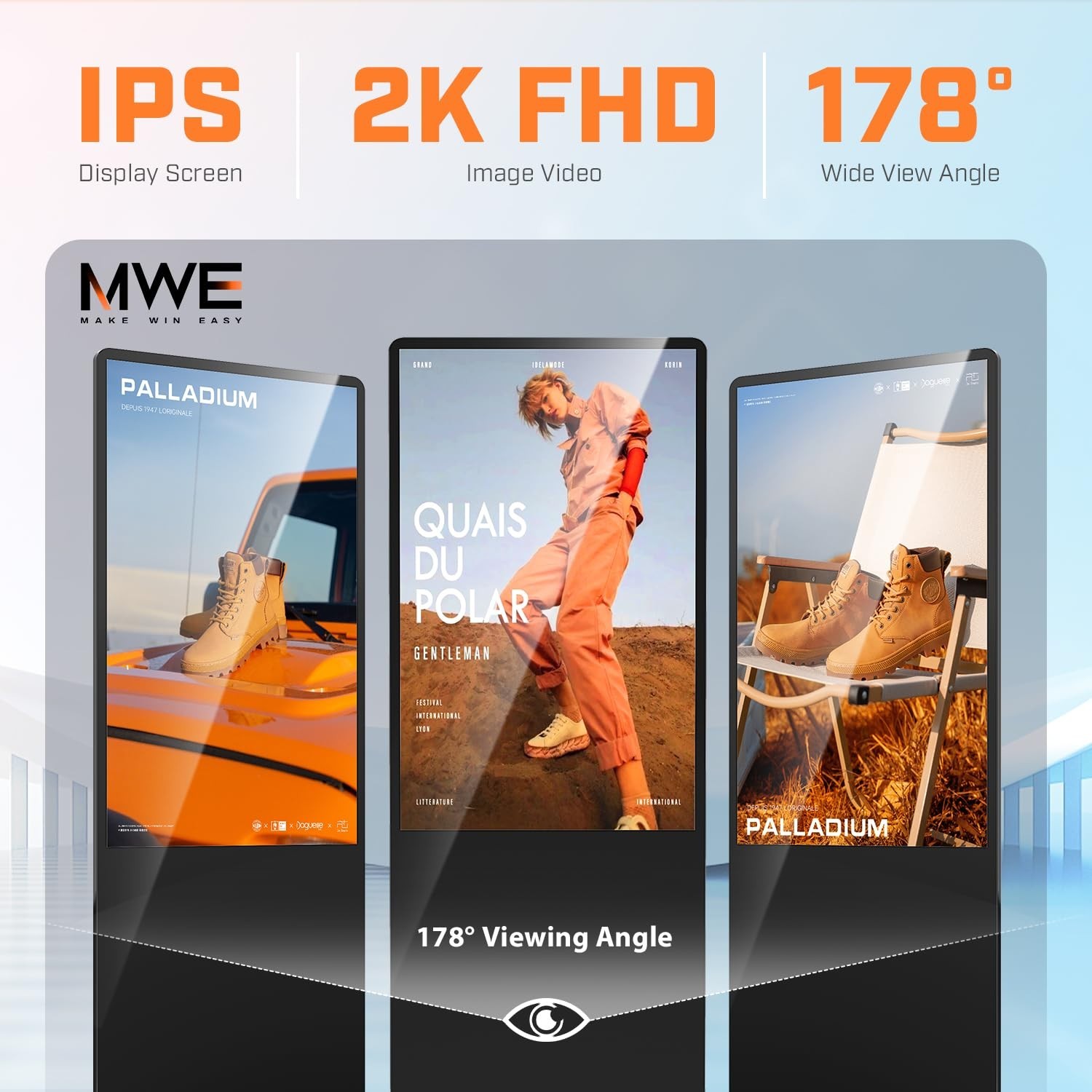 Indoor Floor Standing Digital Signage Advertising Display Kiosk LCD Screen