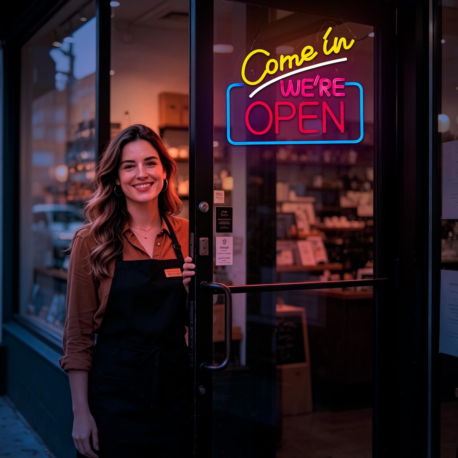 Come In We’re Open Neon Sign for Wall Decor, Open LED Neon Signs Lights for C…