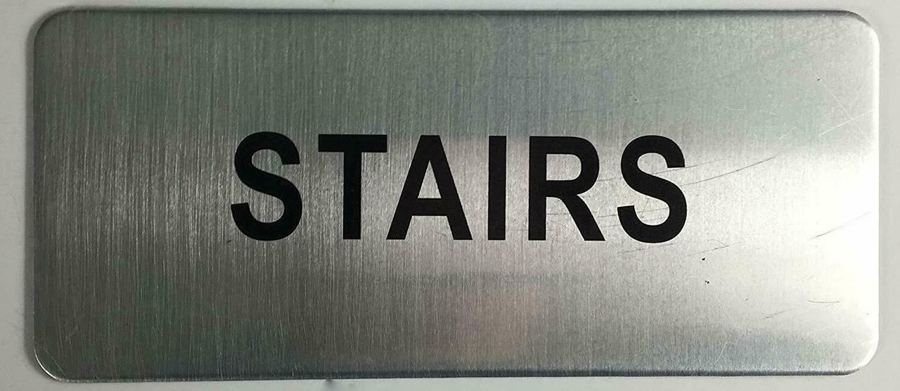 ELEVATOR ROOM SIGN (BRUSH ALUMINIUM, 3.5X8 )-The Mont argent line.–REF24-1027