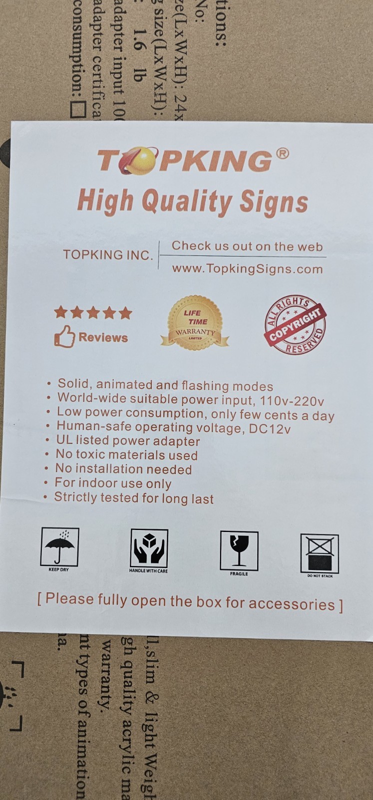Tattoo Sign, 24″x12″, 60x30cm, TOPKING, LED