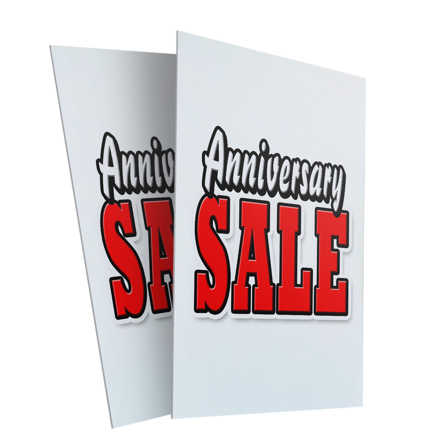 Anniversary Sale 24″ x 36″ 2 Pack Of Store Sign Plastic Or Decal