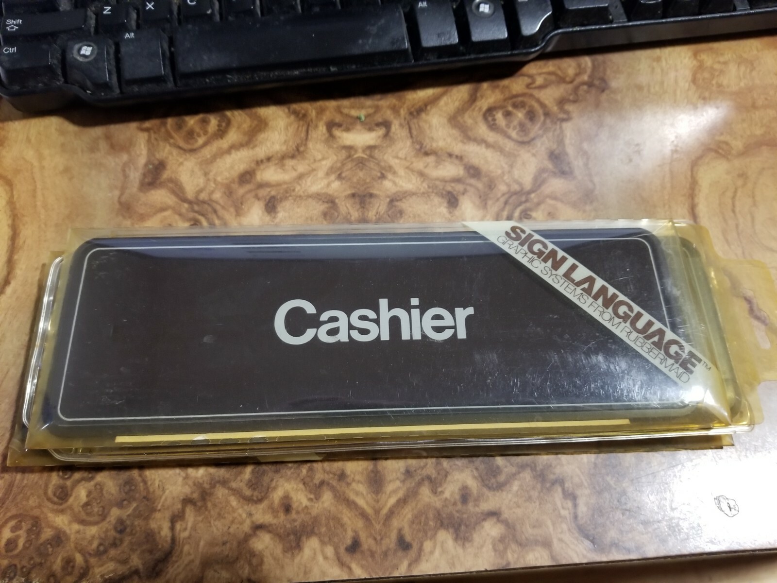 Door Sign Business Commercial Plastic W Adhesive – 9×3 – Cashier