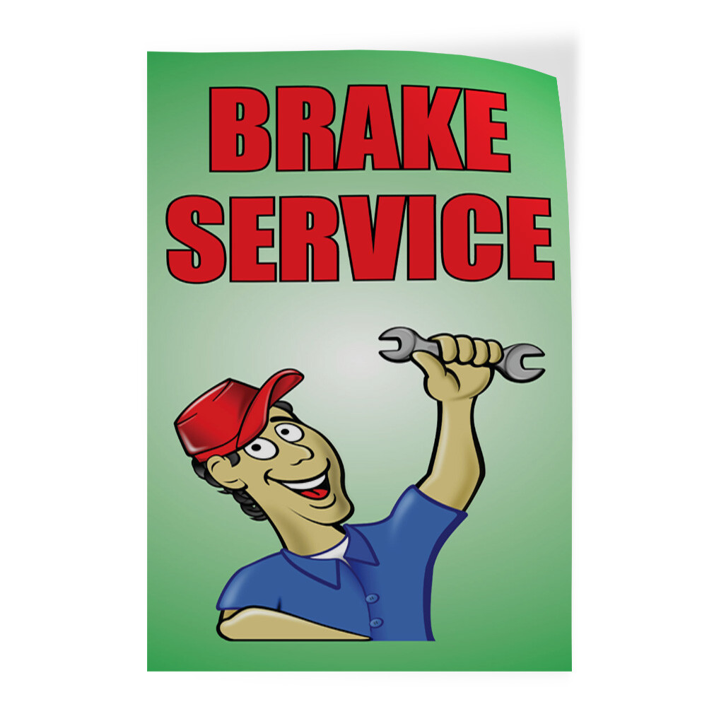 Door Decals Vertical Vinyl Stickers Multiple Sizes Brake Service Green Car Vinyl