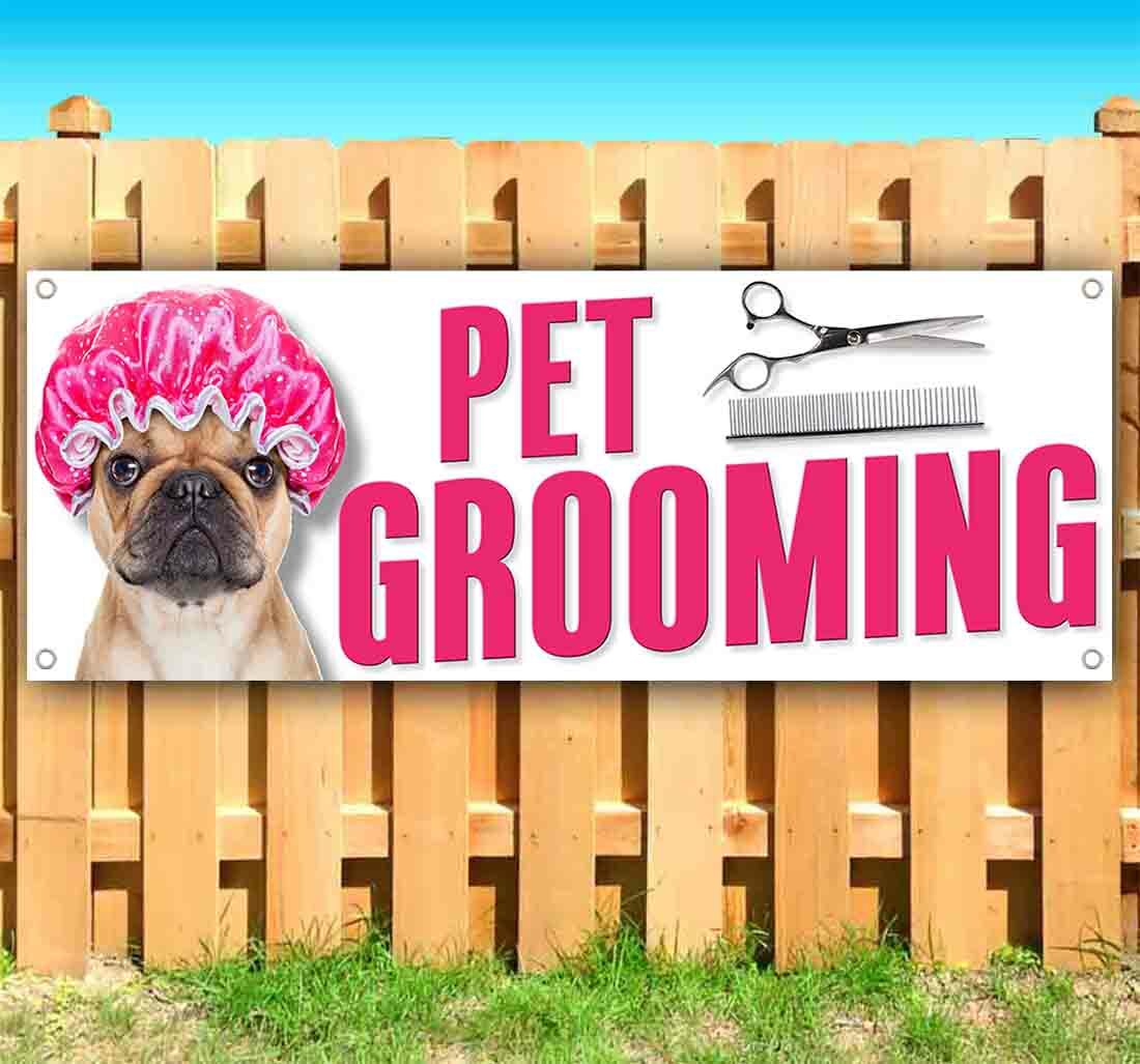 PET GROOMING Advertising Vinyl Banner Flag Sign Many Sizes