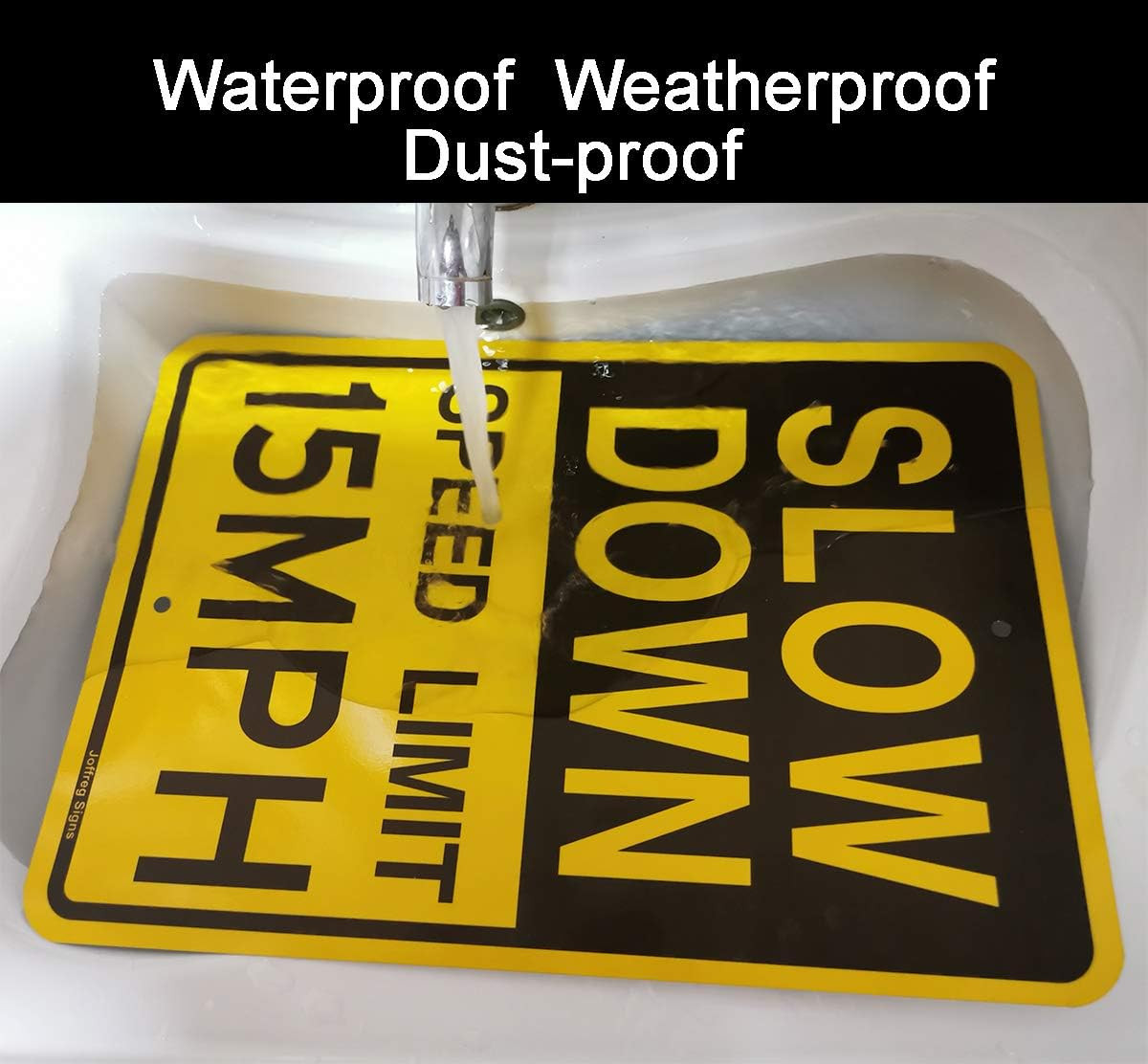 Slow down Speed Limit 15 MPH Sign,17 X12 Inches,Reflective Aluminum (2 Pack)
