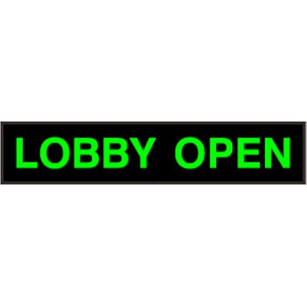Signal-Tech 56497 PHX734G-A476/120-277VAC LOBBY OPEN Outdoor Sign