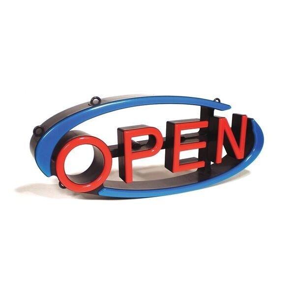 LED Open Sign, Red/Blue, 2 3/4 in W, 9 in H VH-01-RL VH-01-RL 837364008027