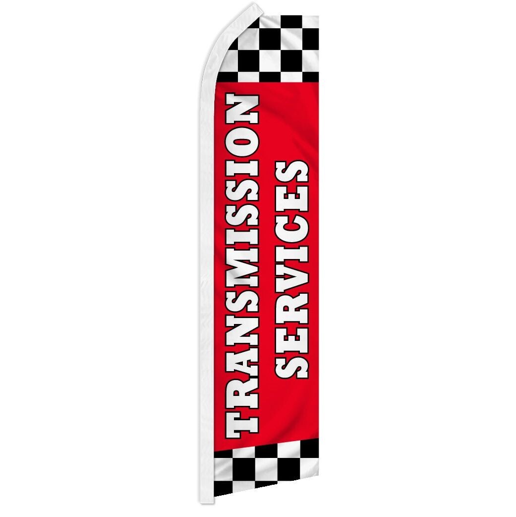 Transmission Services Swooper Flutter Feather Flag Auto Repair Business Flag