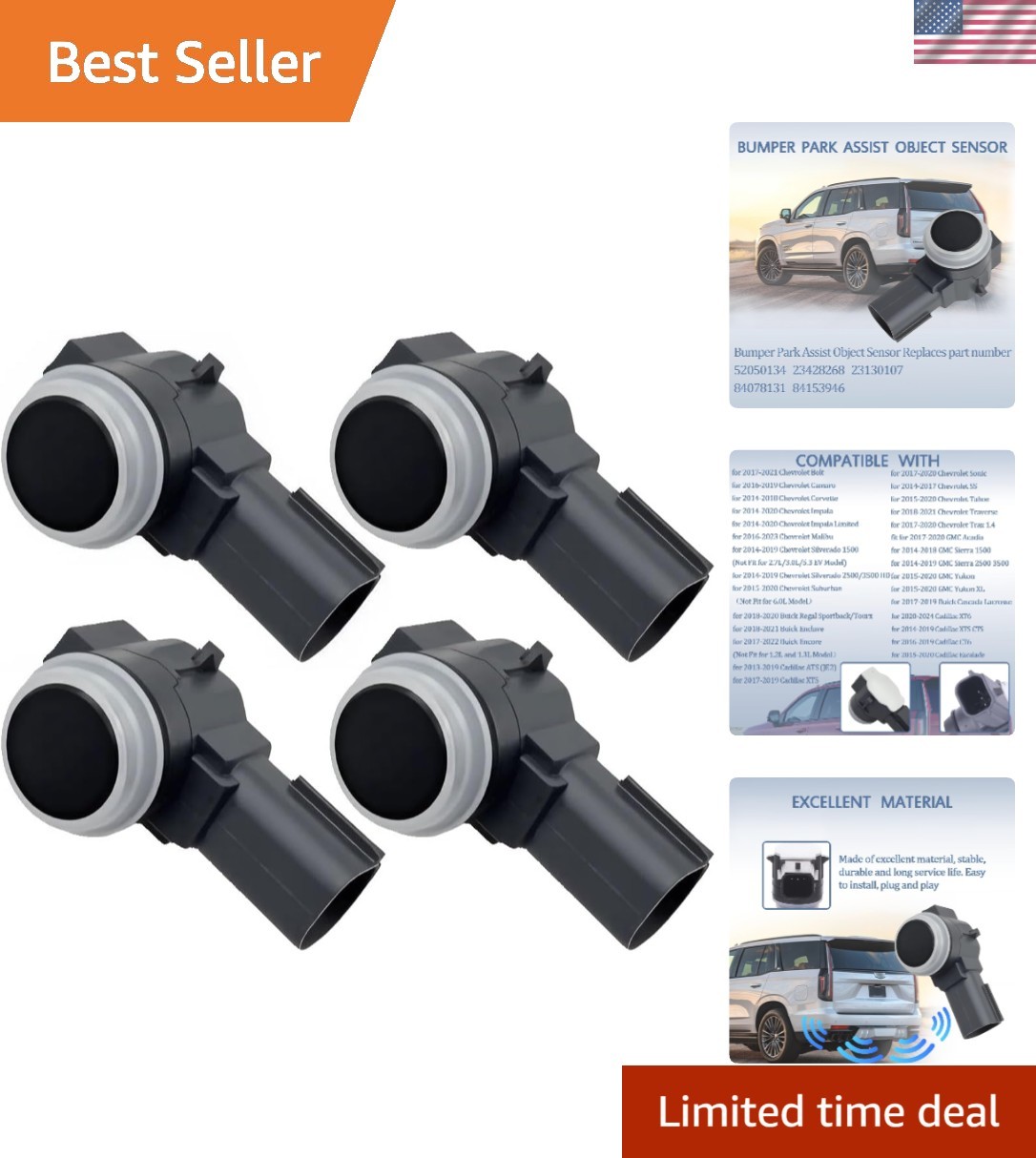 Bumper Park Assist Object Sensor,For Chevy Silverado/Tahoe/Suburban,For GMC
