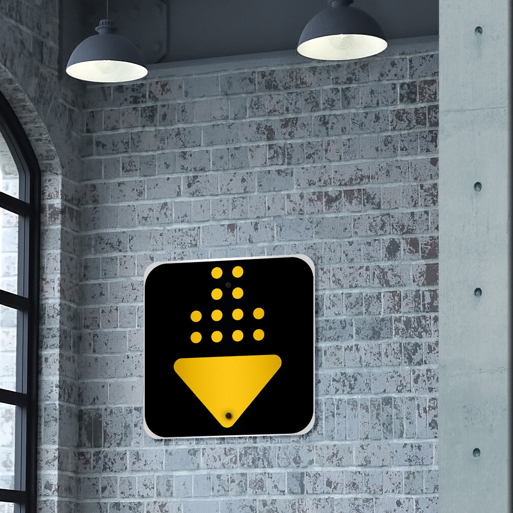 Aluminum Square Metal Sign Arrow Floor Decal down Weatherproof Street
