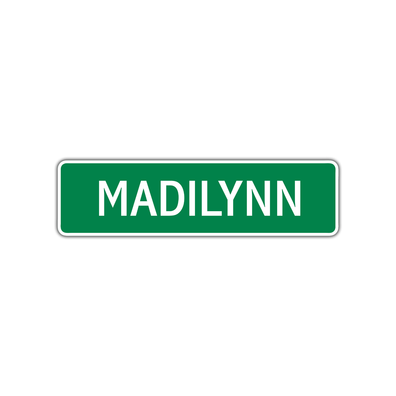 Madilynn Girls Name Letter Printed Label Art Decor Novelty Aluminum Metal Sign
