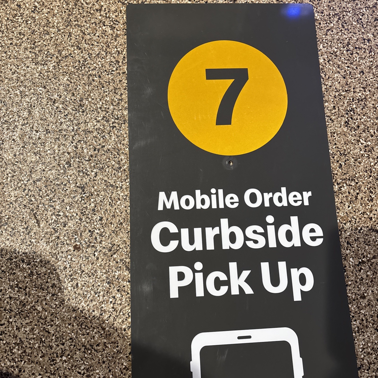 McDonald’s Curb Side Mobile Order Pick Up Sign #7 Hard Plastic Official Merchand
