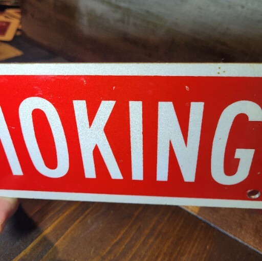 No Smoking Sign Heavy Gauge Aluminum. **Refund On Any Shipping Overages**