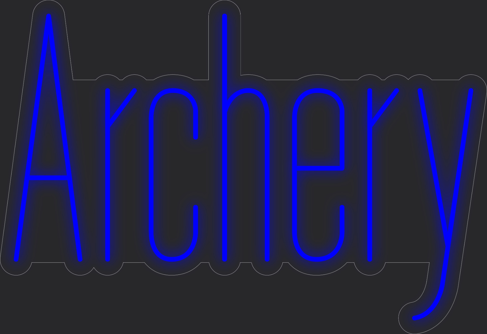 Archery Neon LED Sign Business Wall Decor Lighted Store Sign 36 x 25 in.
