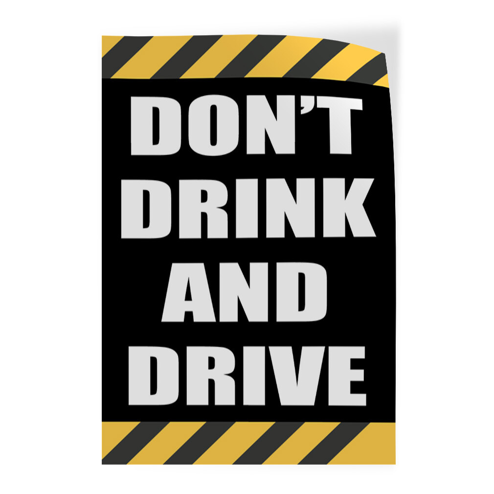 Door Decals Vertical Vinyl Stickers Don’T Drink and Drive Industrial Vinyl