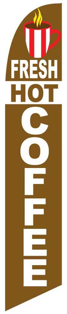 Coffee Banner Flag Only Deluxe Windless Full Sleeve Swooper Feather Fresh Hot