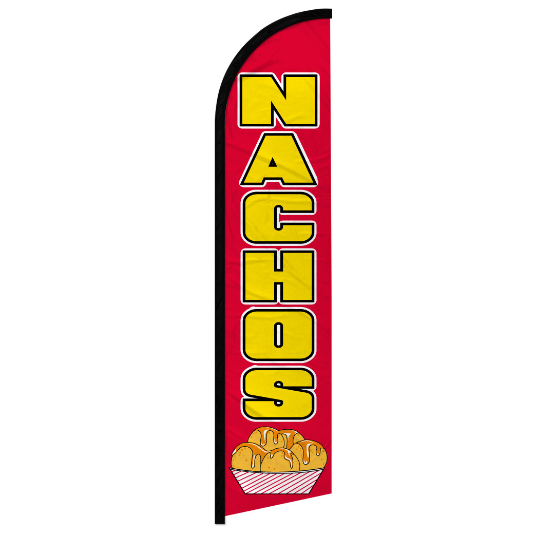 Nachos Full Curve Windless Swooper Flag Concessions Food