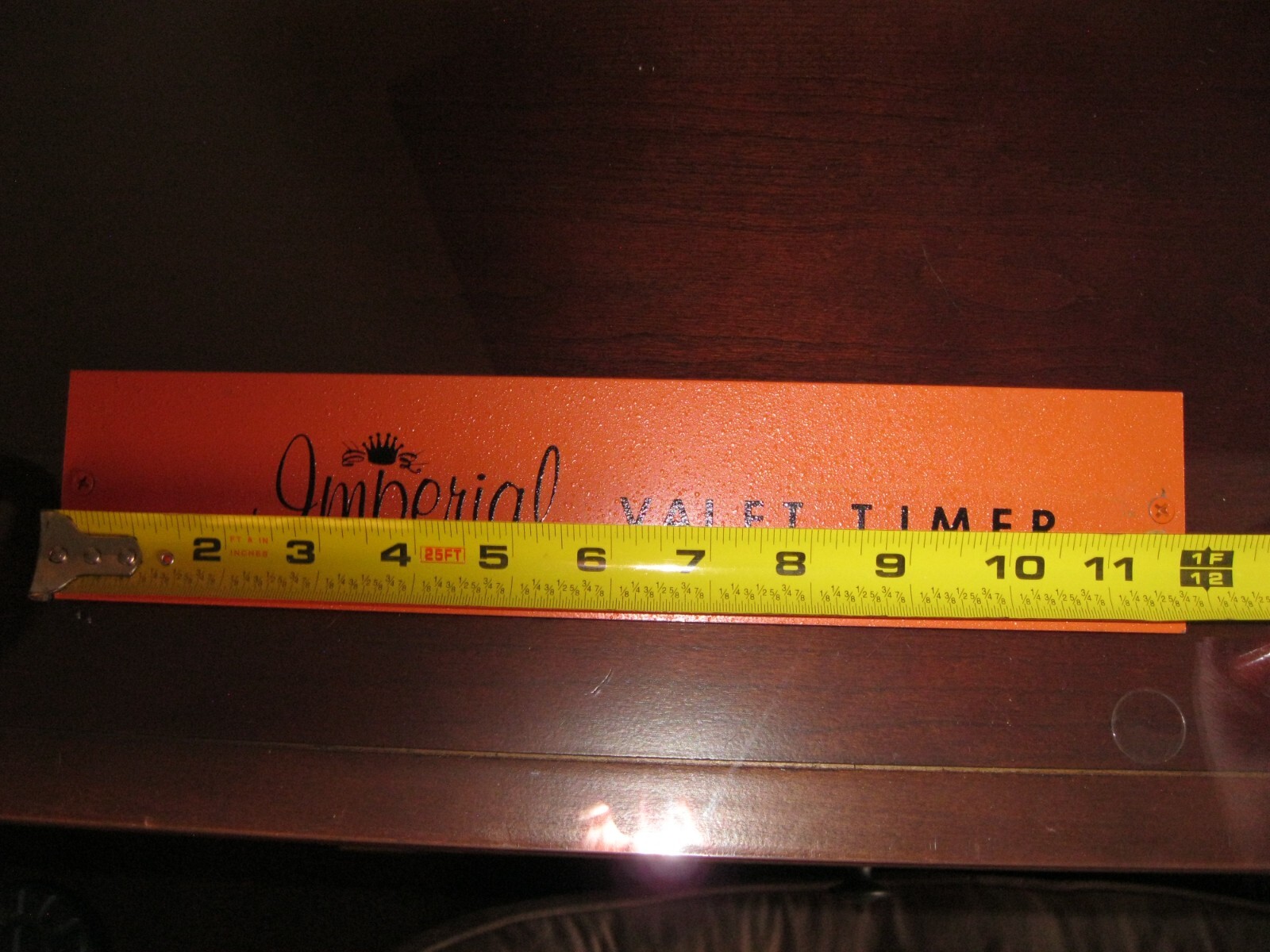 Imperial Sprinkler Metal Sign-Valet Timer Plate