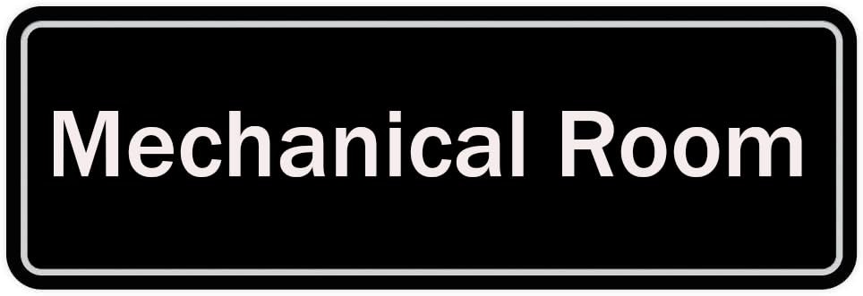 Mechanical Room Sign For House With Strong Adhesive Tape 3″ X 9″ Premium Dura…