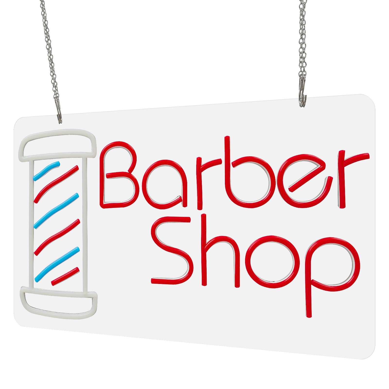 LED Barber Shop Sign 23.6×13.8 Inch Light Up Wall Decor Advertising Neon