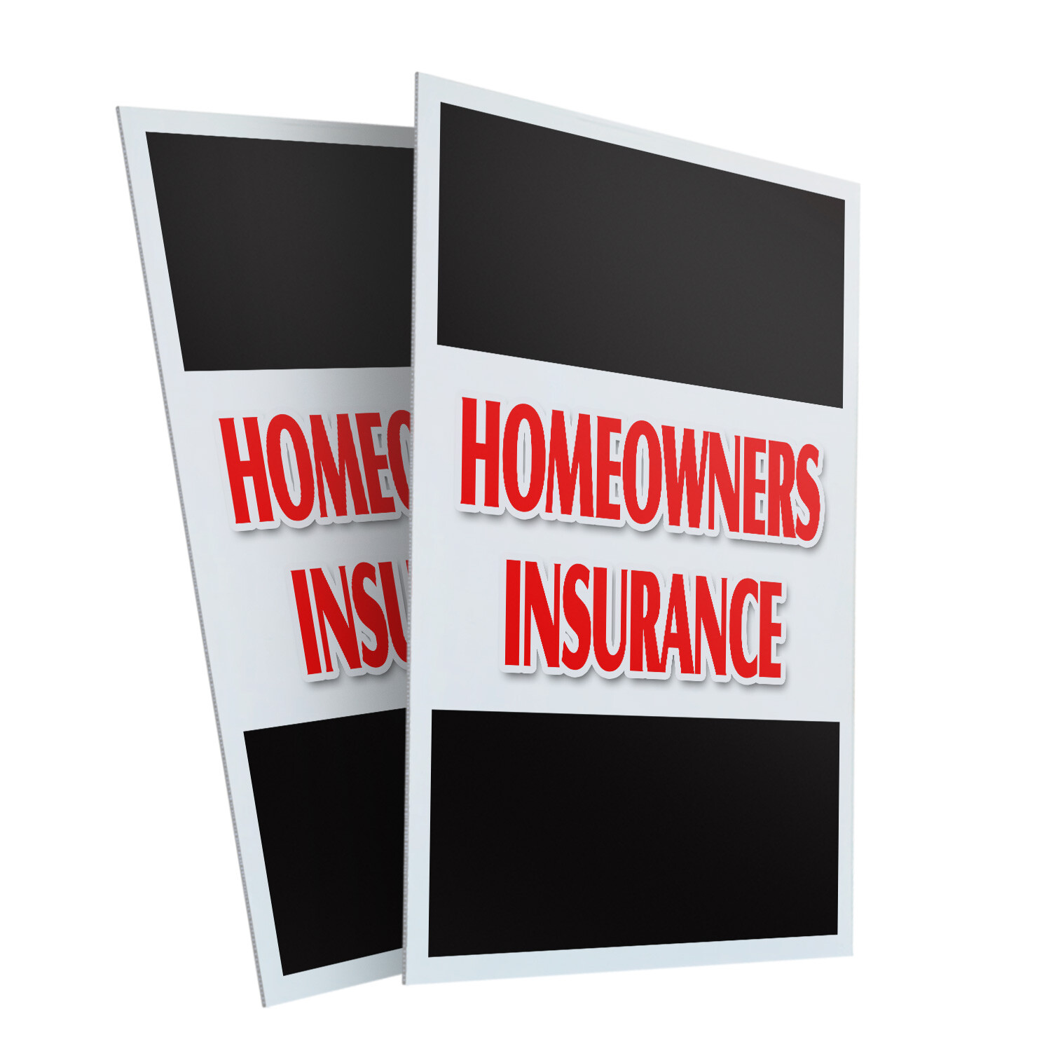 Homeowners Insurance 24″ x 36″ 2 Pack Of Store Sign Plastic Or Decal