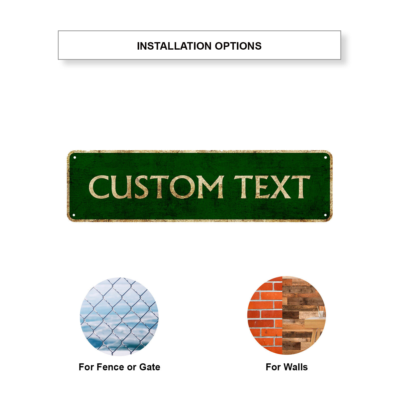Custom Street Sign Your Text Vintage Sign Garage Shed Customized Name Metal Sign