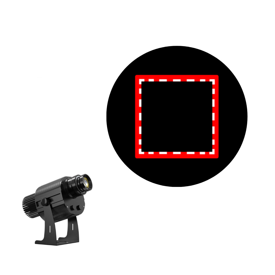 Factory Sign Logo Gobo Projector for safety – Red Square Gobo Glass