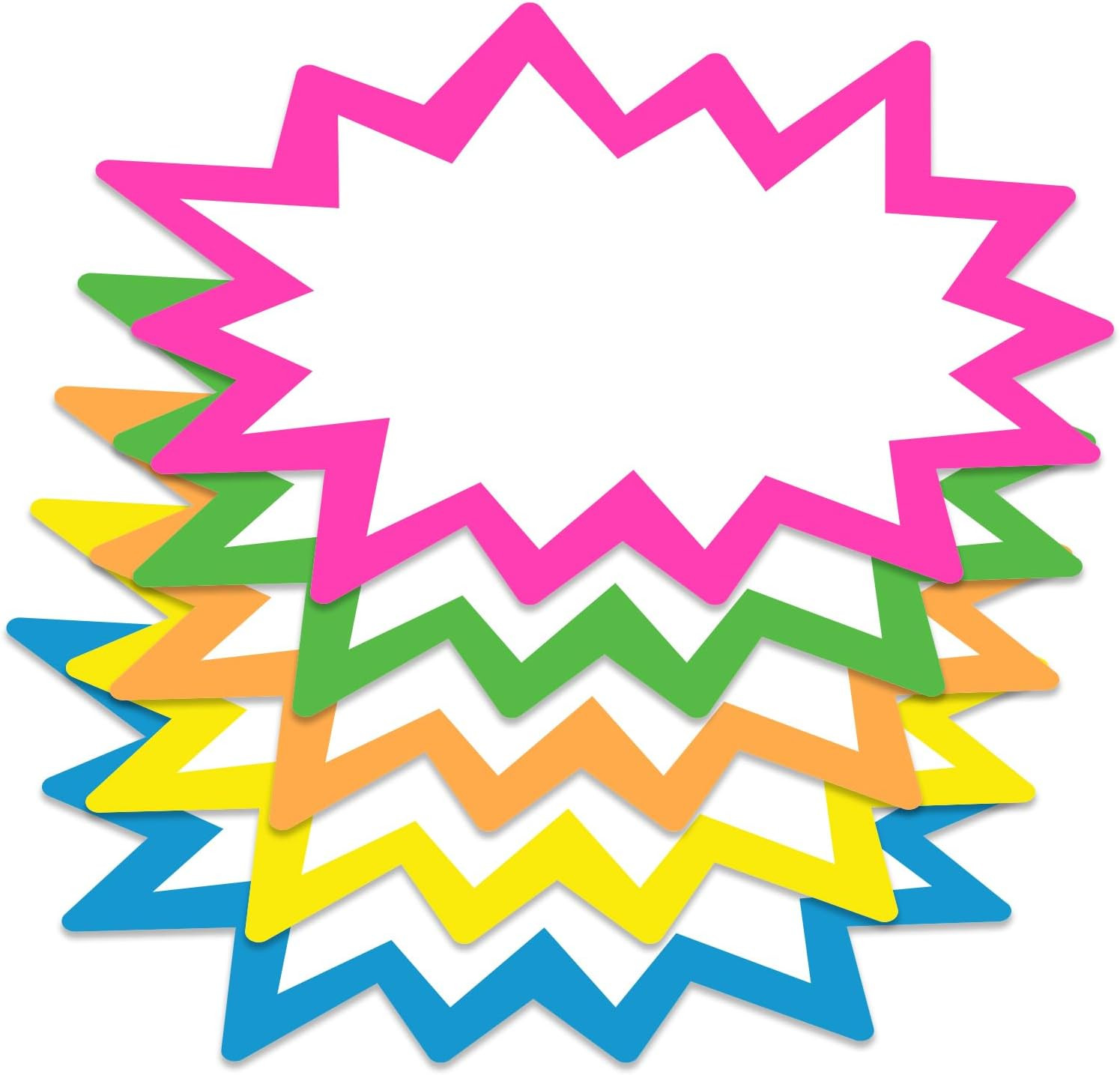 Starburst Signs with Stickers 100Pcs | Price Tags for Garage, Estate, Yard Sales