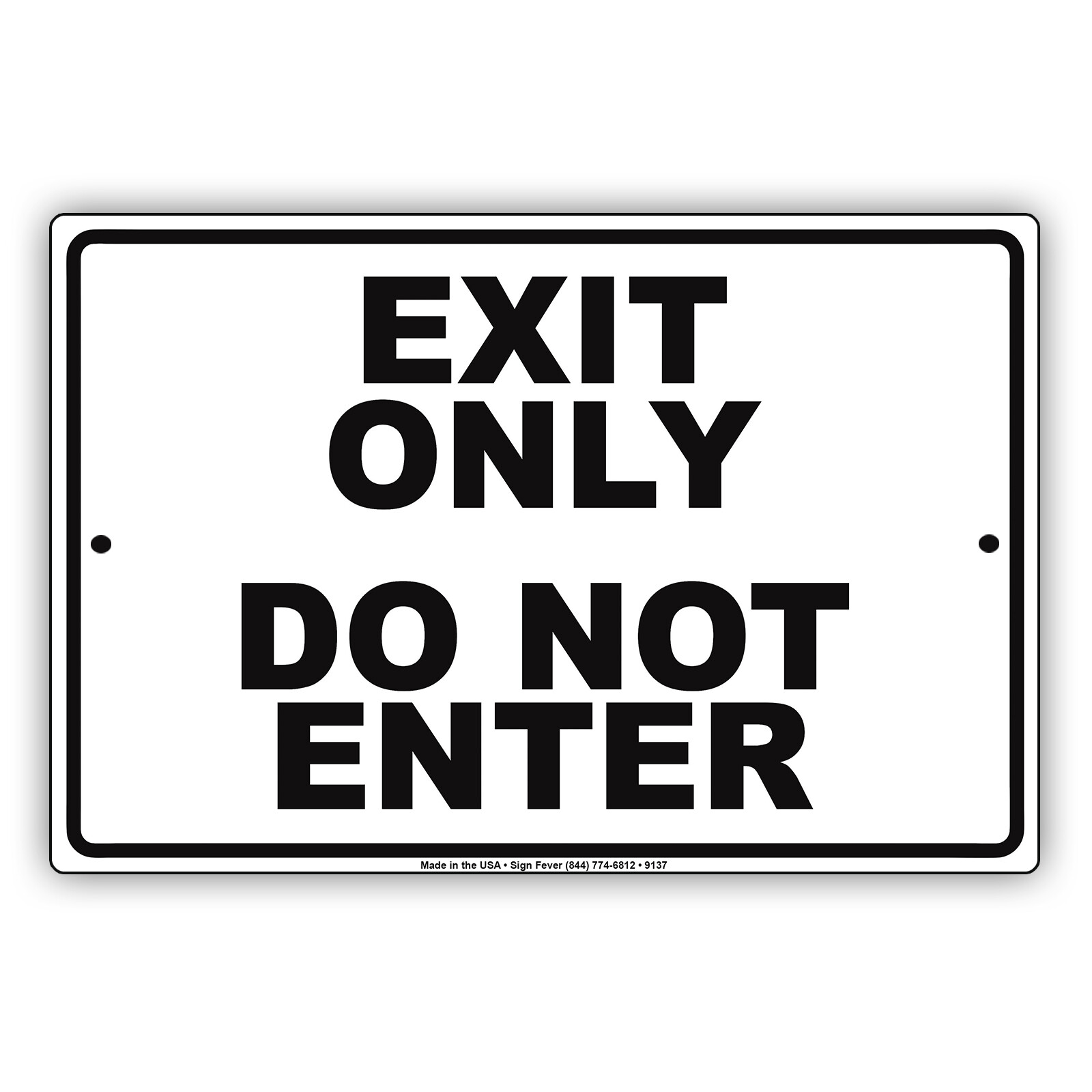 Exit Only Do Not Enter Wall Art Decor Novelty Notice Aluminum Metal Sign