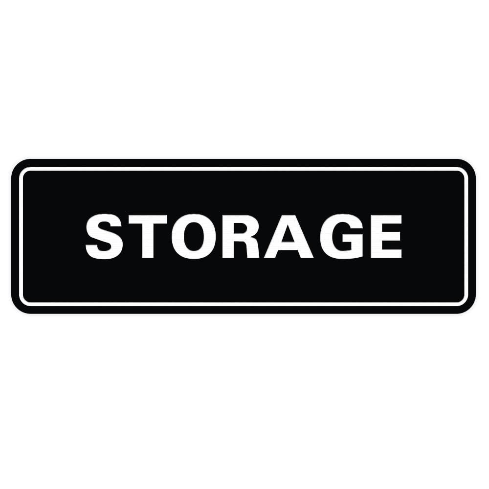 1 PCS Standard Storage Door/Wall Sign Black Small Office Business Wall Plaque