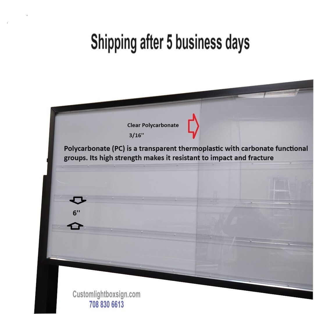 Protected Double-sided marquee signs With poles (Manufacturing in all sizes)