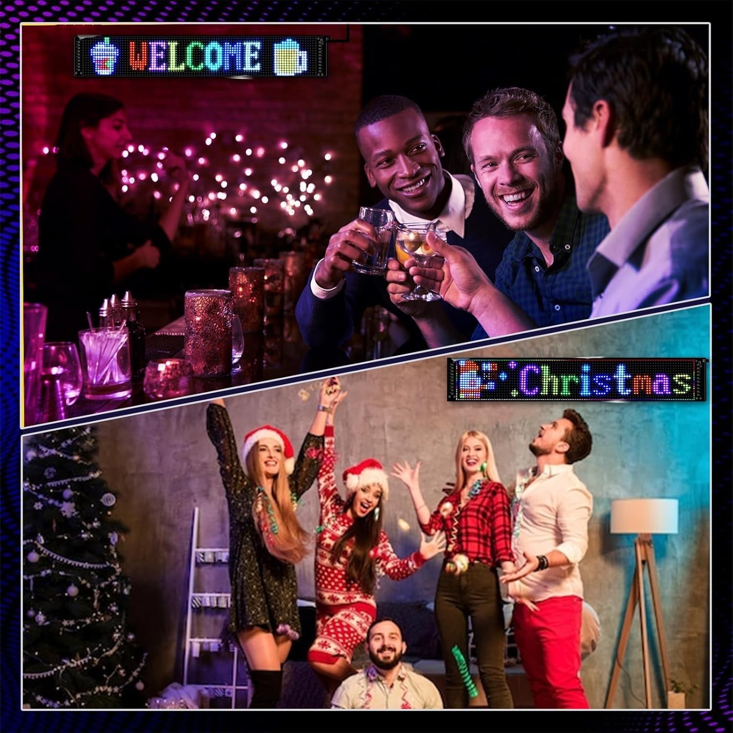36″x8″ Flexible Bluetooth LED Sign – Eye-Catching Display for Shops & Events