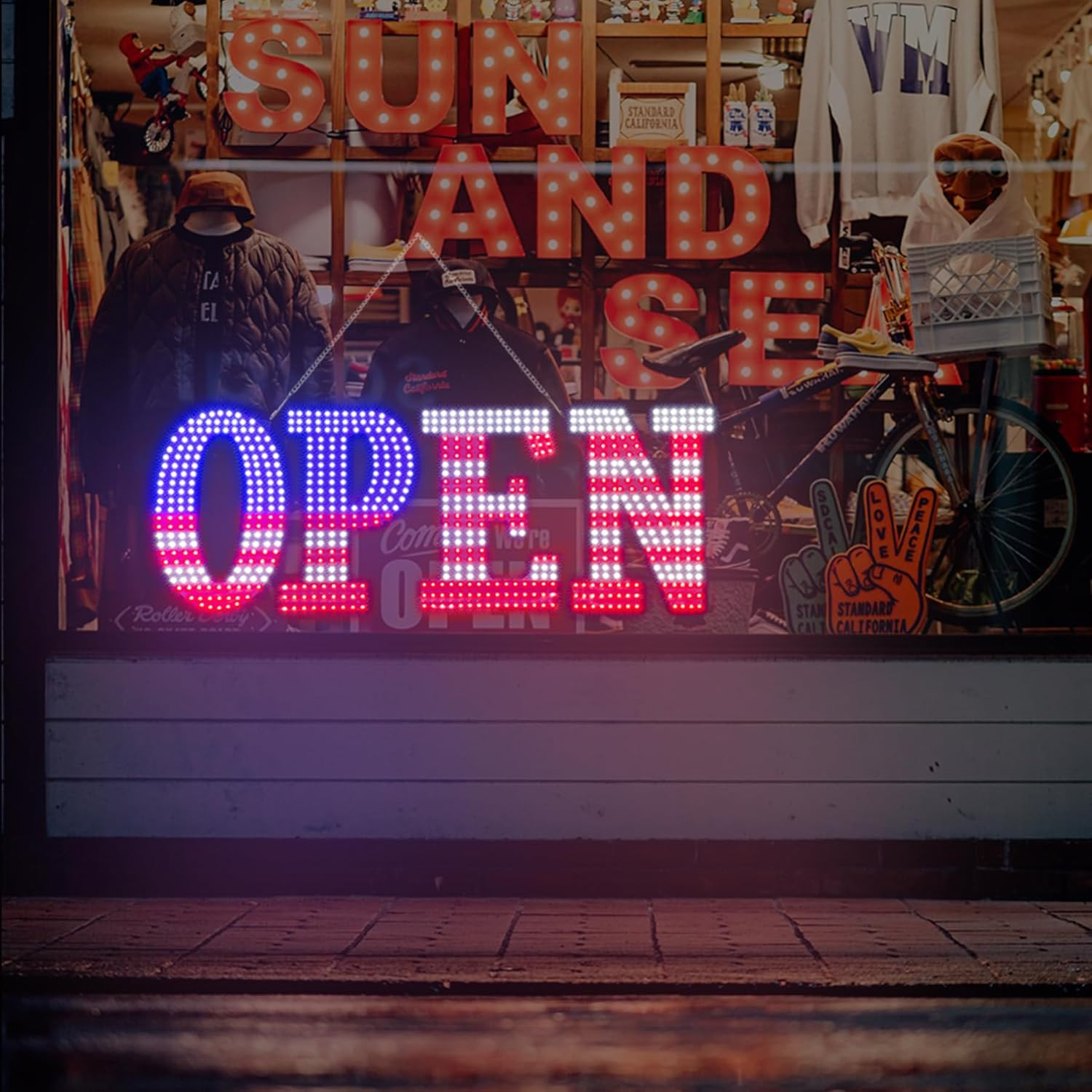 Open Signs for Business40x14 inch USA Flag Open Sign Led for Window Wall Doo…