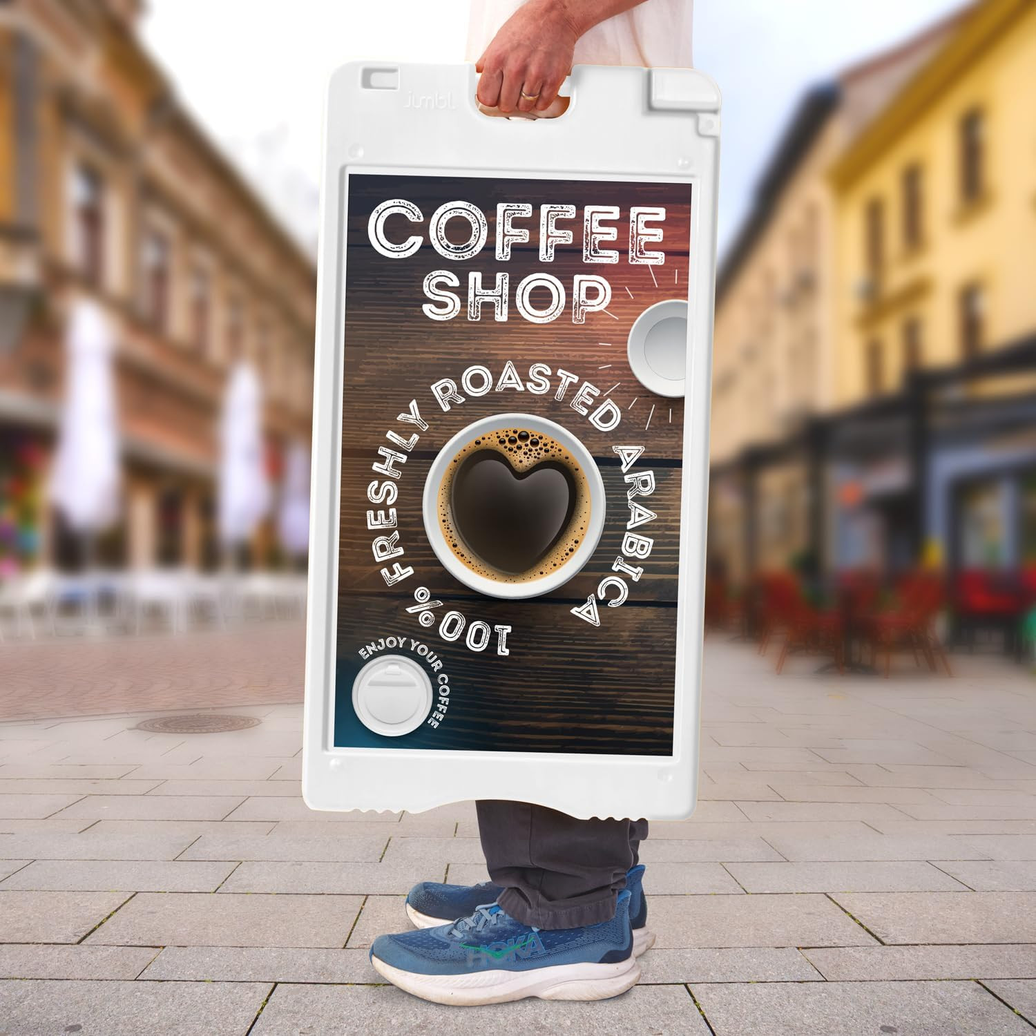A-Frame Signboard 15.7” X 26” Display Surface – Small Outdoor Sandwich Board W/W