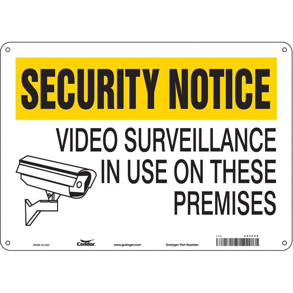 CONDOR 453P08 Safety Sign,10 in x 14 in,Polyethylene 453P08